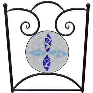 Caféset 3 delar keramik blå och vit