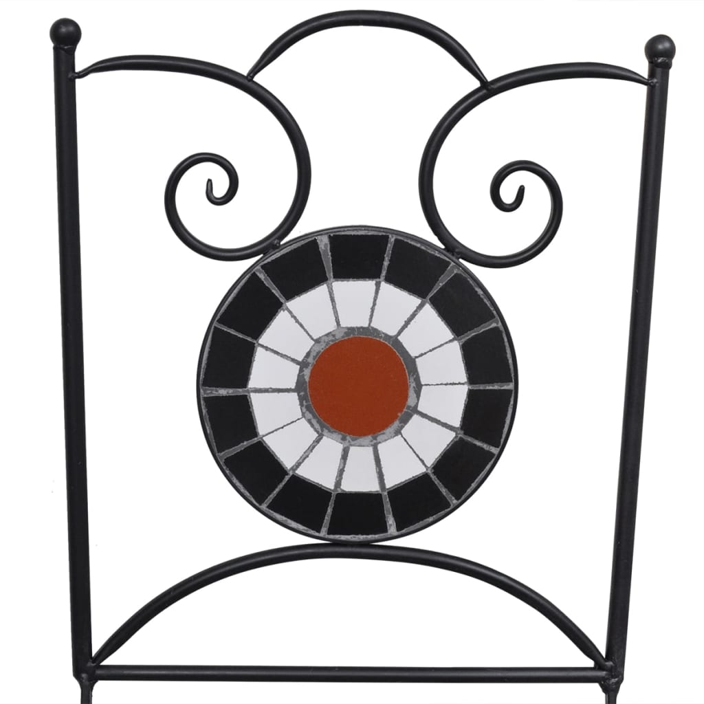 Caféset 3 delar keramik terrakotta och vit