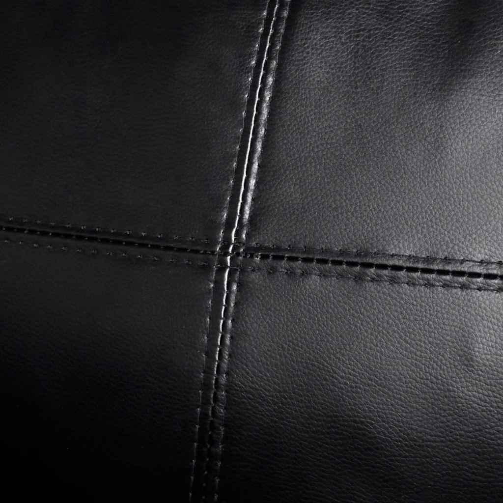 Divansoffa 3-sits konstläder svart