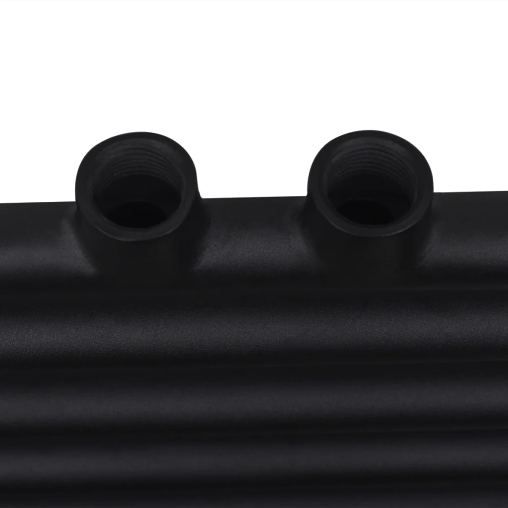 Handdukstork centralvärme element rak 500 x 764 mm svart