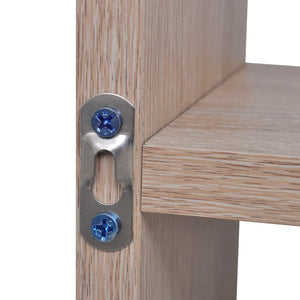 Flytande vägghylla 8 fack ekfärg