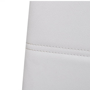 Fribärande matstolar 6 st vit konstläder