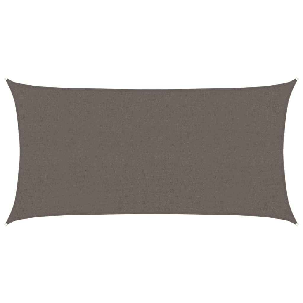 Solsegel HDPE rektangulärt 2x4 m antracit