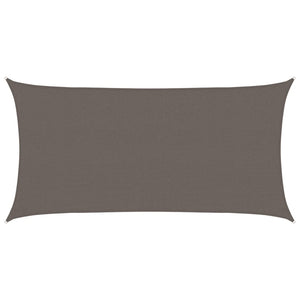 Solsegel HDPE rektangulärt 2x4 m antracit