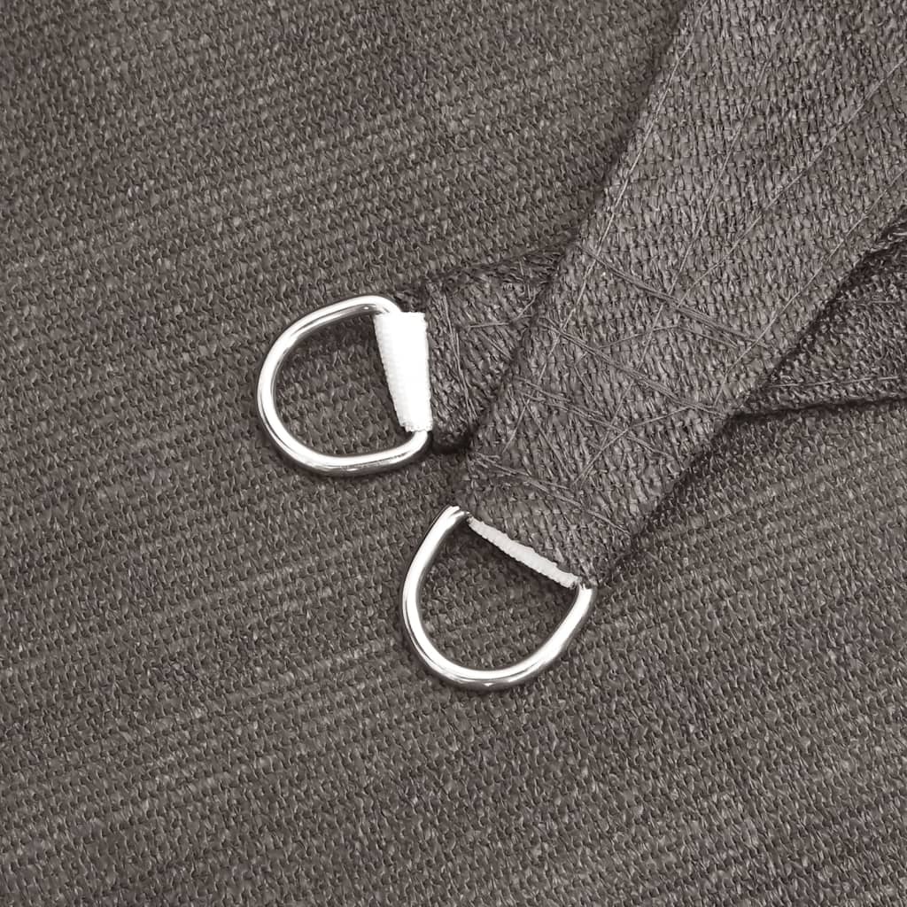 Solsegel HDPE rektangulärt 2x4 m antracit