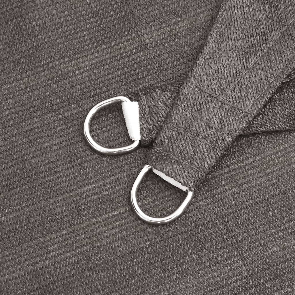 Solskärmssegel HDPE trekantigt 5x5x5 m antracit