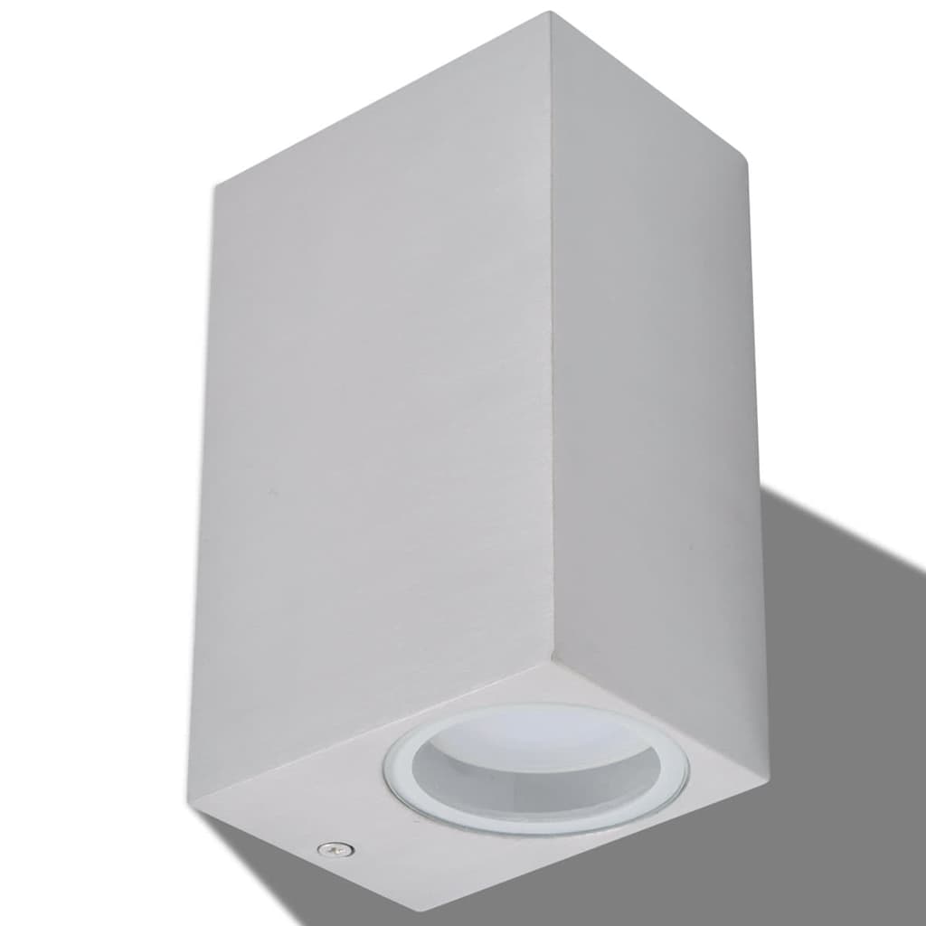 Utomhusvägglampa LED 2 st fyrkantiga uppåt/nedåt