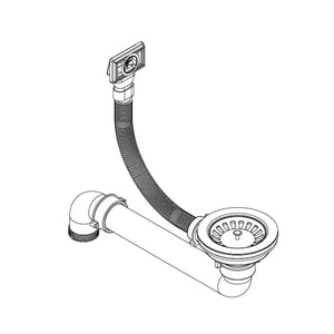 Diskho granit rund enkel vit