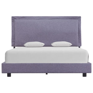 Sängram utan madrass ljusgrå tyg 140x200 cm