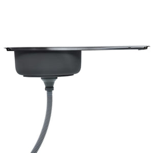 Diskbänk med sil och vattenlås rostfritt ståls