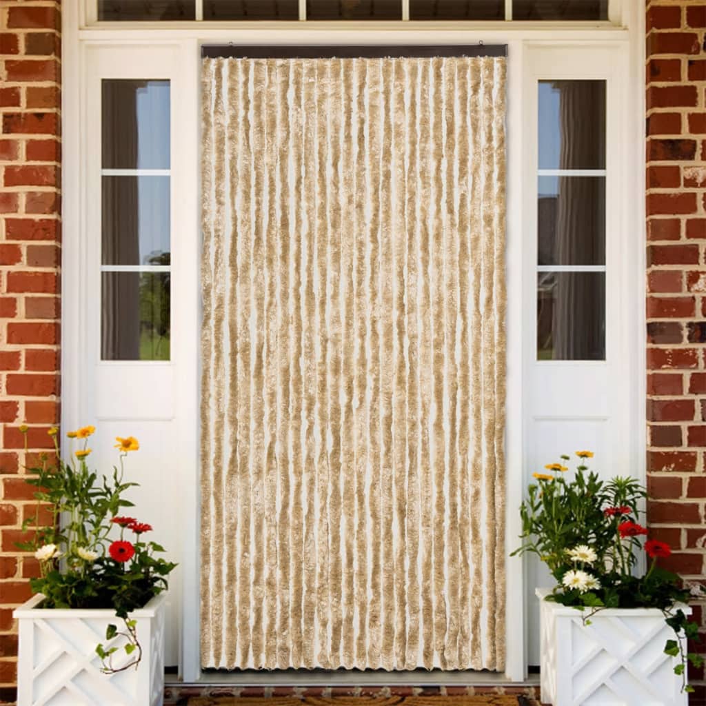 Insektsdraperi beige 100x220 cm chenille