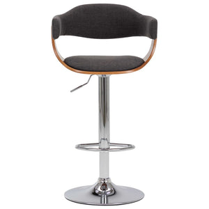 Barstolar 2 st grå böjträ och tyg