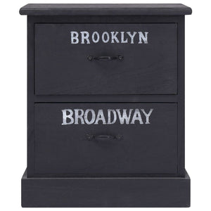 Sängbord svart 38x28x45 cm kejsarträ