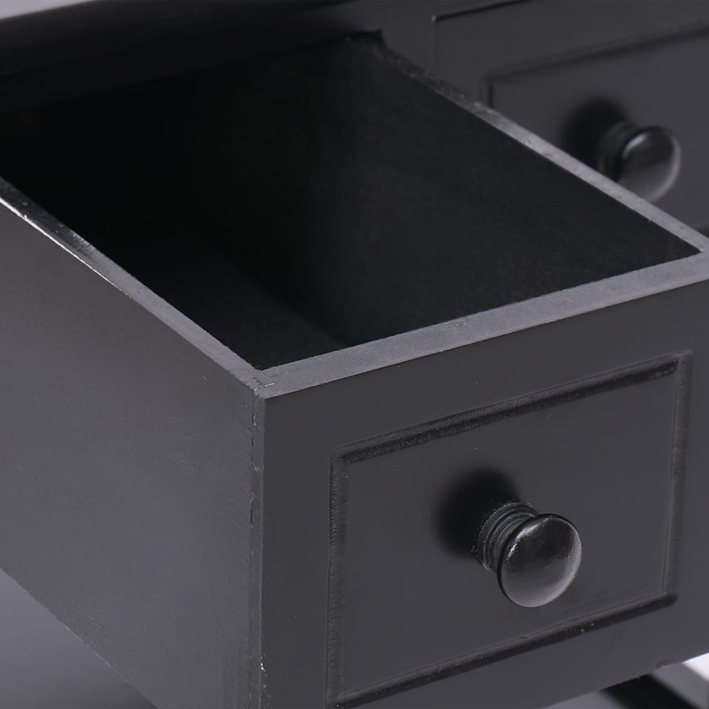 Sidobord svart 40x40x40 cm paulownia