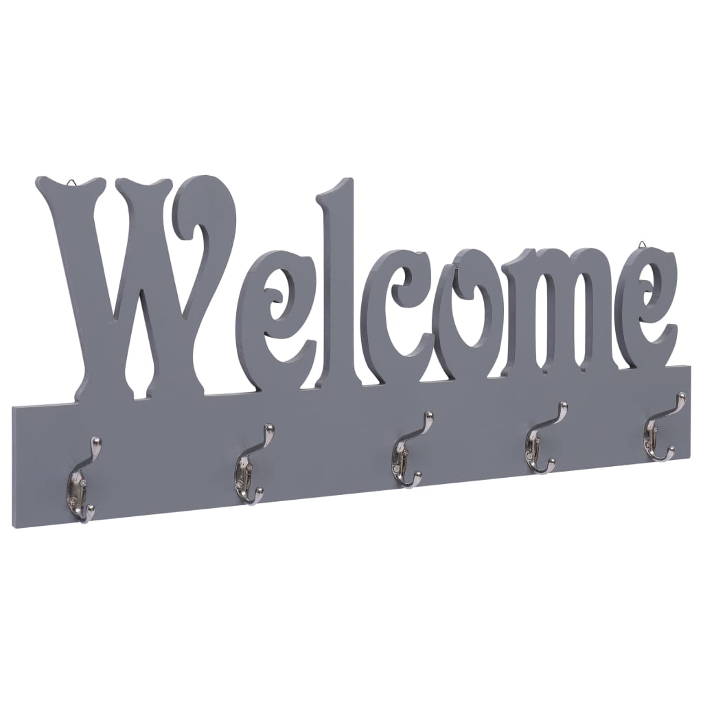 Väggkrokar WELCOME grå 74x29,5 cm