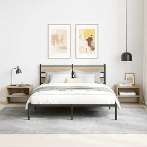 Sängbord sonoma ek 40x30x30 cm konstruerat trä