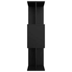 Bokhylla/Rumsavdelare svart 80x24x96 cm konstruerat trä