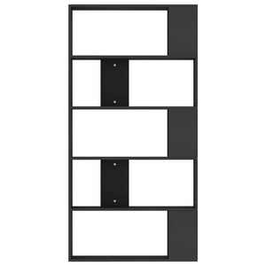 Bokhylla/Rumsavdelare svart 80x24x159 cm konstruerat trä