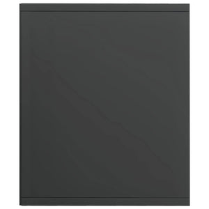 Bokhylla/tv-bänk grå högglans 36x30x114 cm konstruerat trä