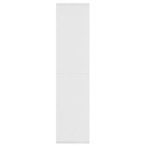 Bokhylla/skänk vit 66x30x130 cm konstruerat trä