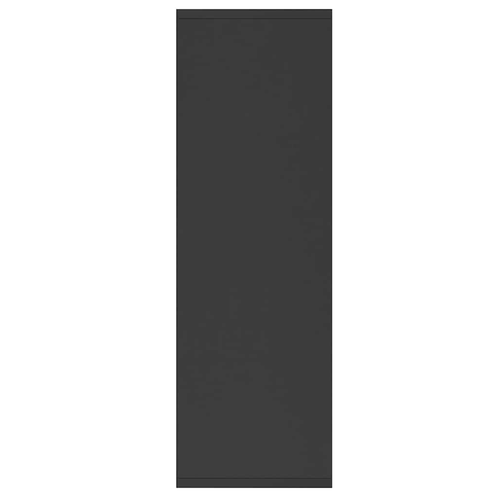 Bokhylla/skänk svart 50x25x80 cm konstruerat trä