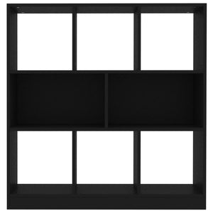 Bokhylla svart 97,5x29,5x100 cm konstruerat trä