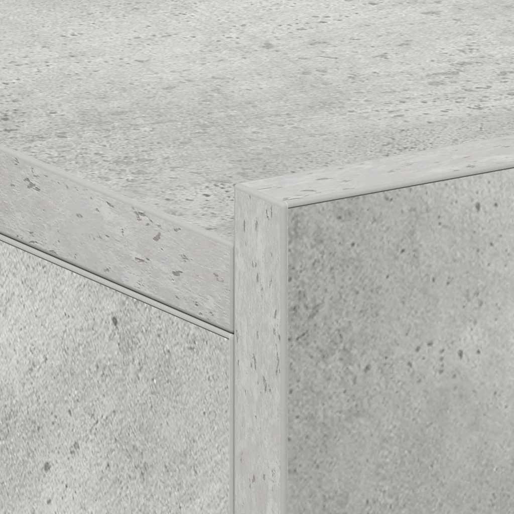 Svävande sängbord 2 st betonggrå 40x30x15 cm konstruerat trä