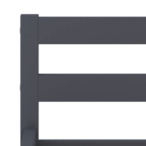 Sängram utan madrass grå massiv furu 140x200 cm