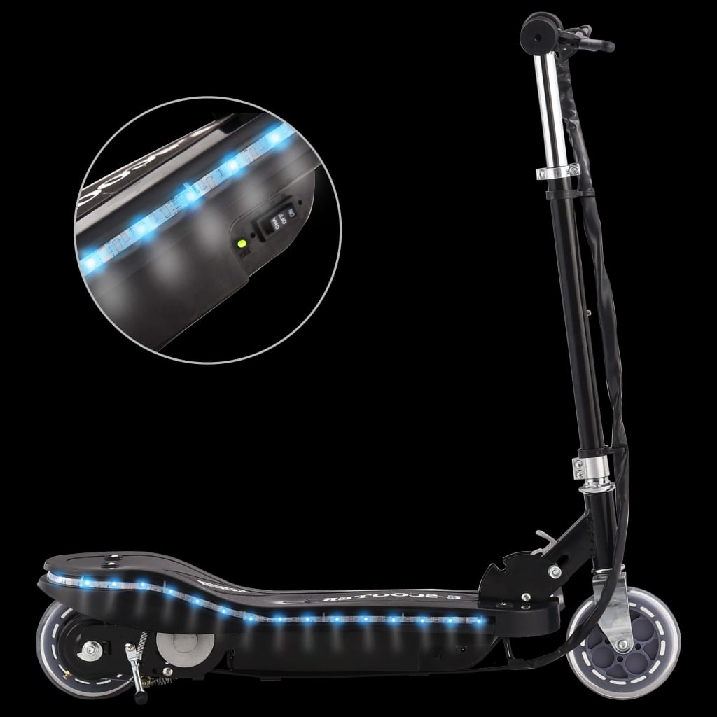 Elektrisk sparkcykel med LED 120 W svart