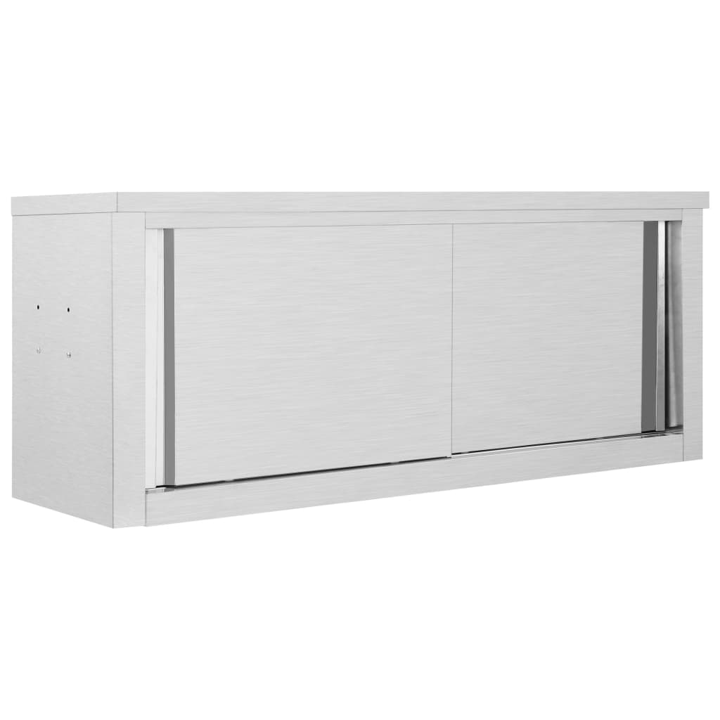 Köksskåp med skjutdörrar 120x40x50 cm rostfritt stål