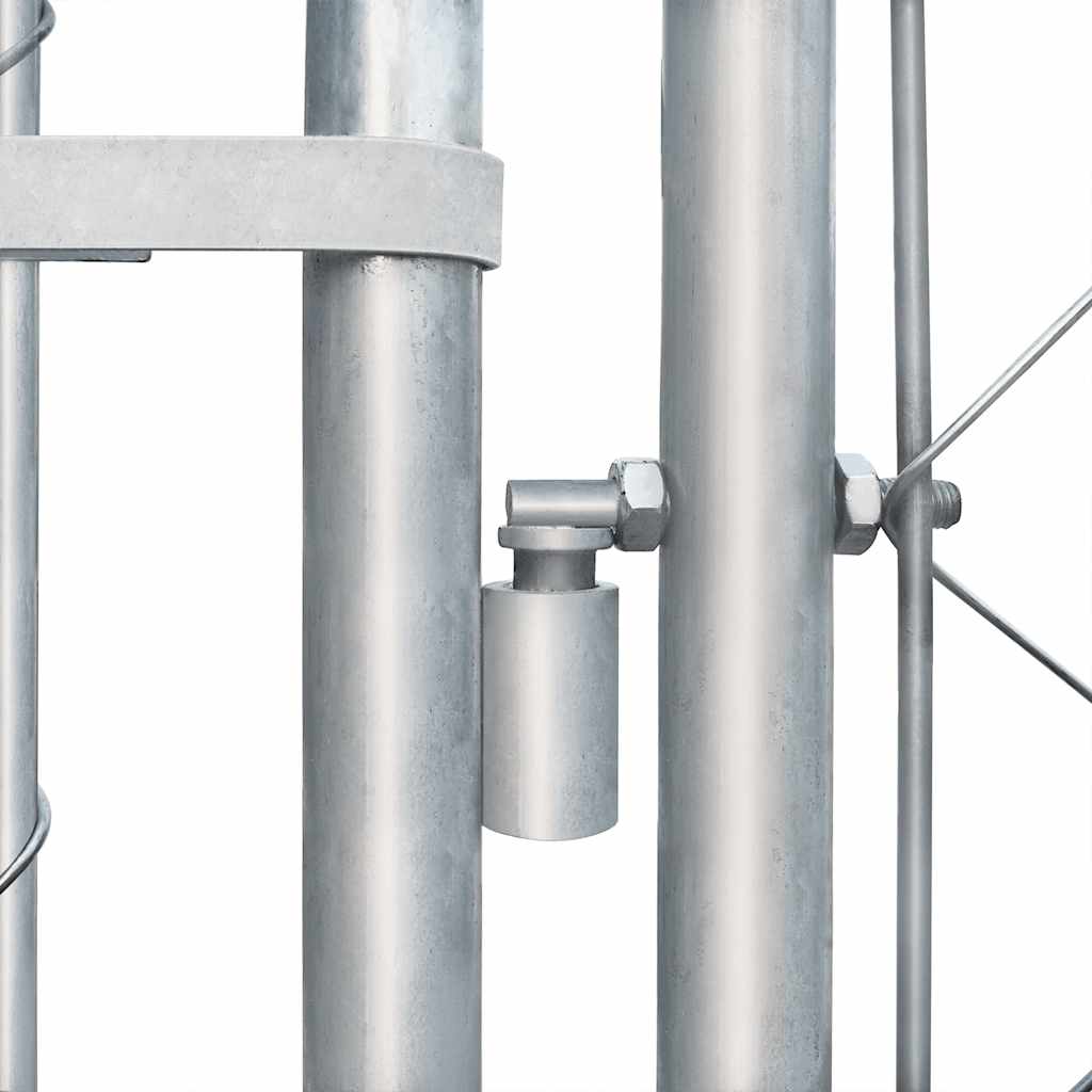 Hundgård för utomhusbruk galvaniserat stål 4x4x1 m