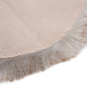 Matta 60x90 cm konstgjort fårskinn brun melange