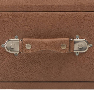 Bänk med lådor 80 cm mörkbrun konstläder