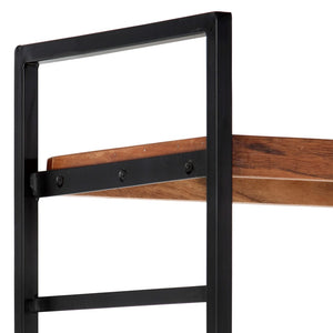 Bokhylla med 4 våningar 90x30x180 cm massivt akaciaträ