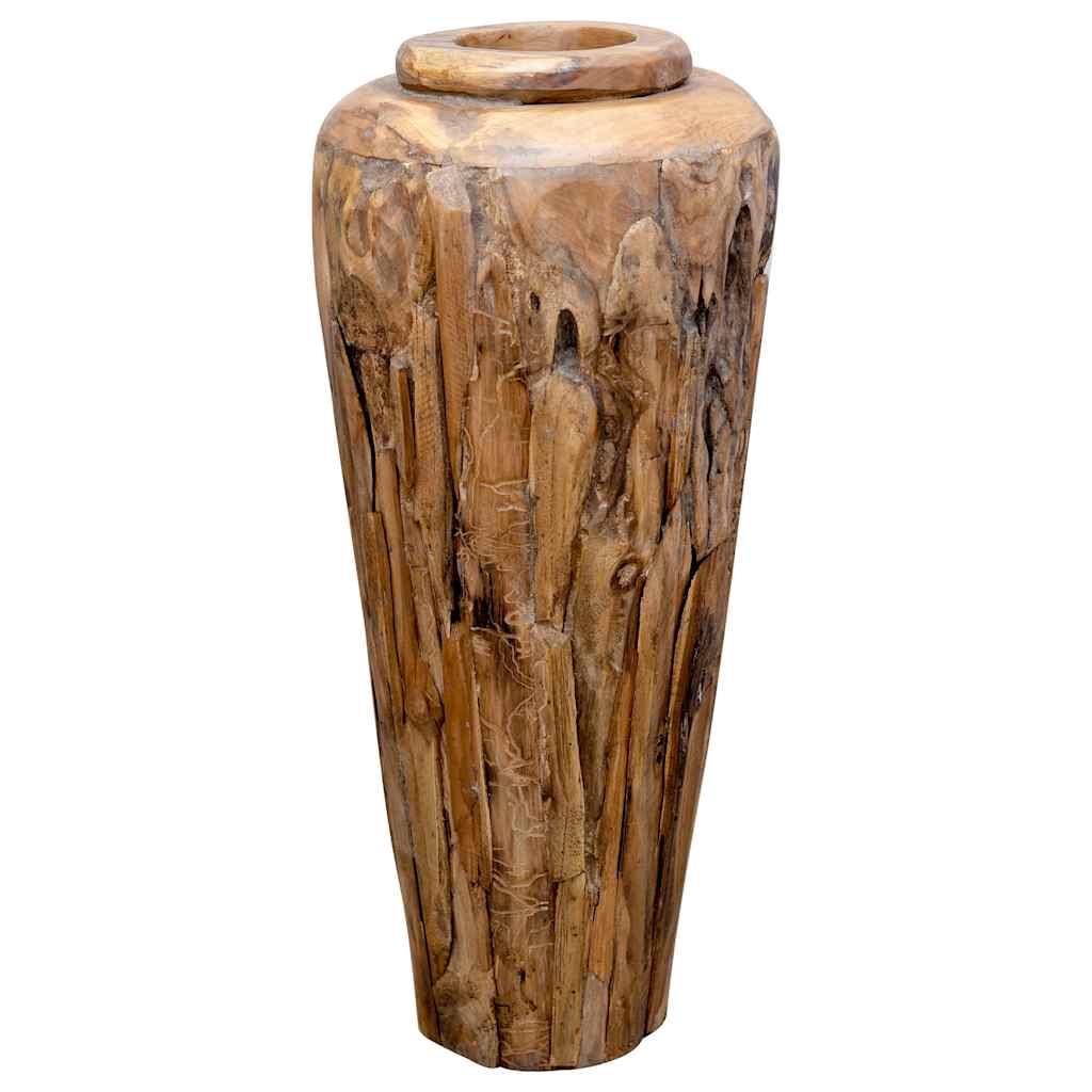 Dekorativ vas 40x100 cm massiv teak