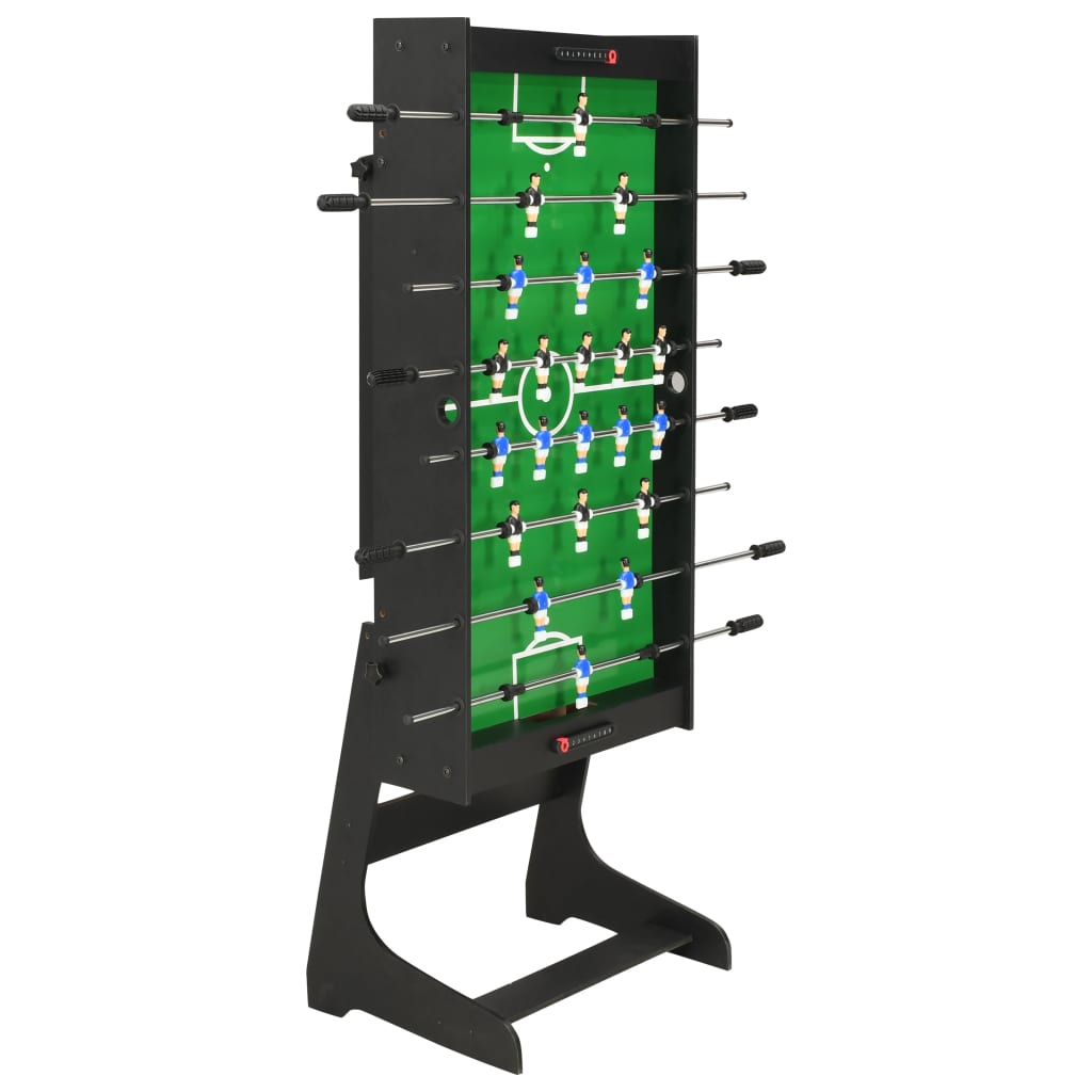 Fotbollsbord hopfällbart 121x61x80 cm svart
