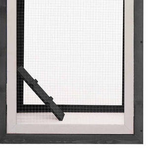 Hönshus grå 170x81x110 cm massiv furu & granträ