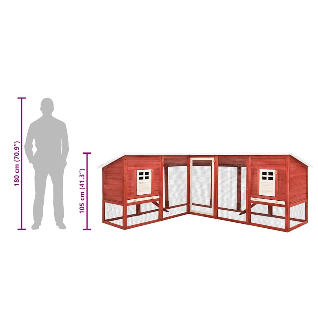 Utebur med inhägnad röd och vit massivt granträ
