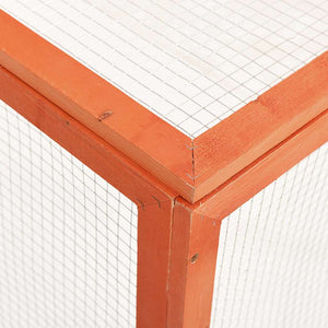 Kaninbur 124x120x60 cm massivt granträ