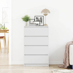 Byrå vit 60x35x98,5 cm konstruerat trä