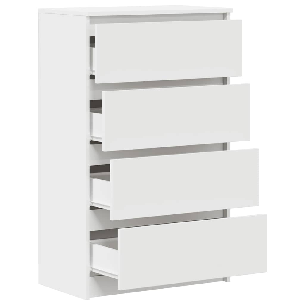 Byrå vit 60x35x98,5 cm konstruerat trä