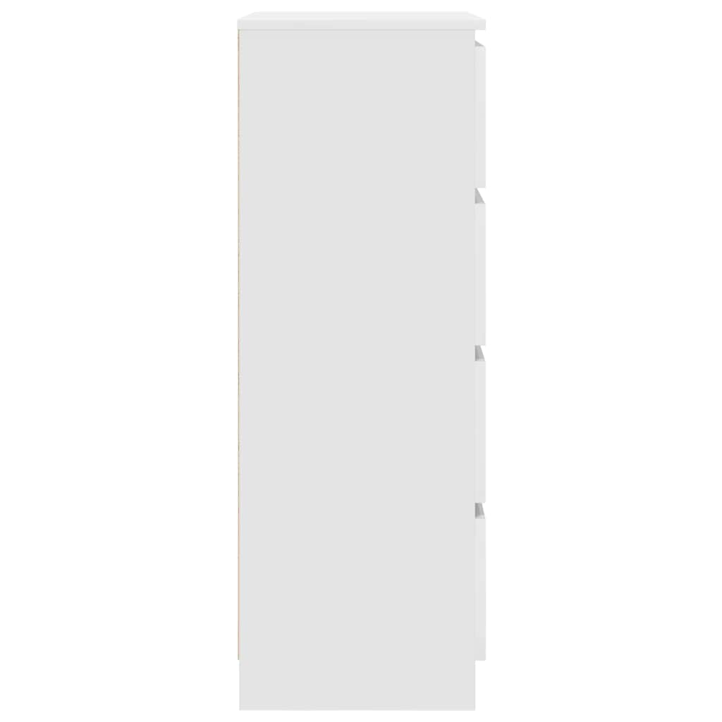 Byrå vit 60x35x98,5 cm konstruerat trä