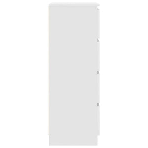 Byrå vit 60x35x98,5 cm konstruerat trä