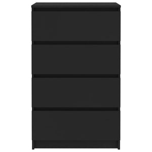 Byrå svart 60x35x98,5 cm konstruerat trä