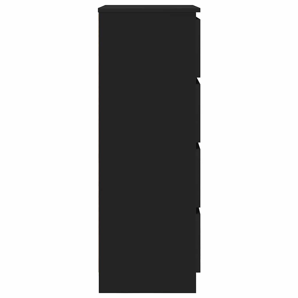 Byrå svart 60x35x98,5 cm konstruerat trä