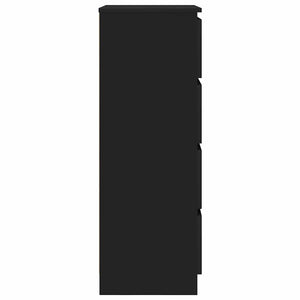 Byrå svart 60x35x98,5 cm konstruerat trä