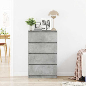 Byrå betonggrå 60x35x98,5 cm konstruerat trä
