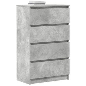 Byrå betonggrå 60x35x98,5 cm konstruerat trä