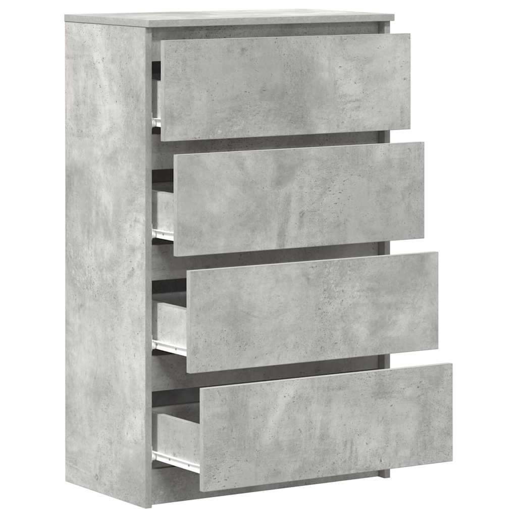 Byrå betonggrå 60x35x98,5 cm konstruerat trä