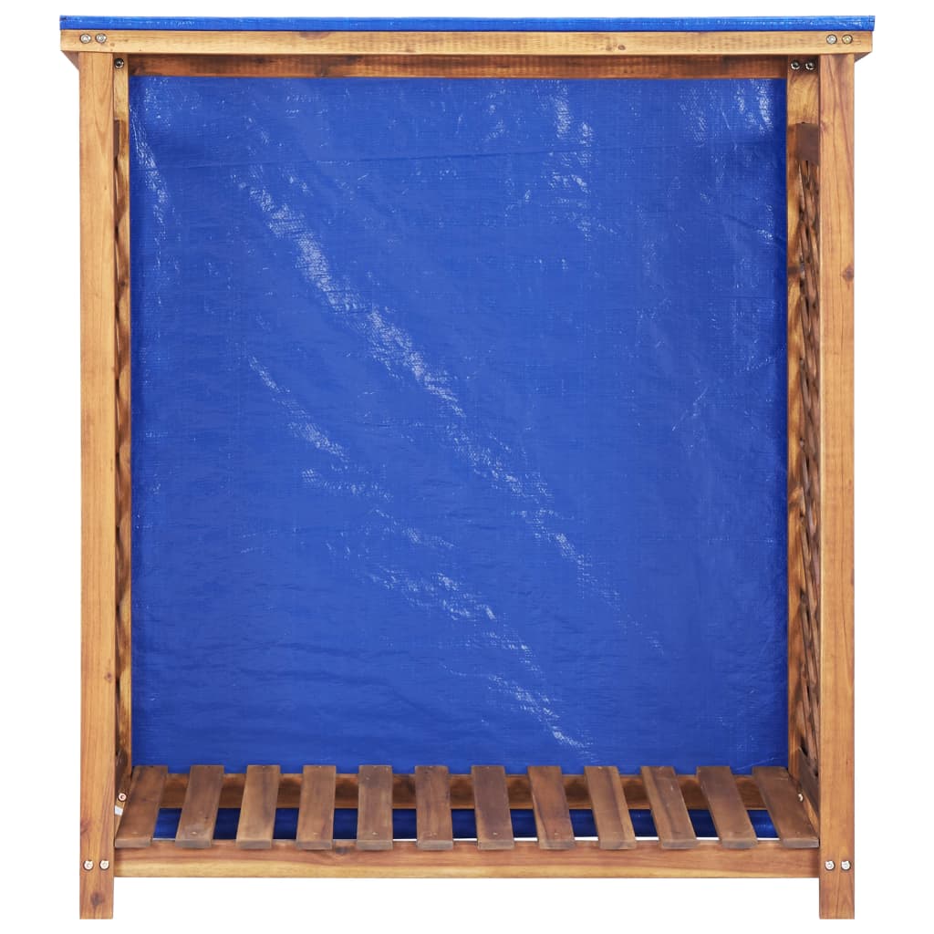 Vedbod 105x38x115 cm massivt akaciaträ